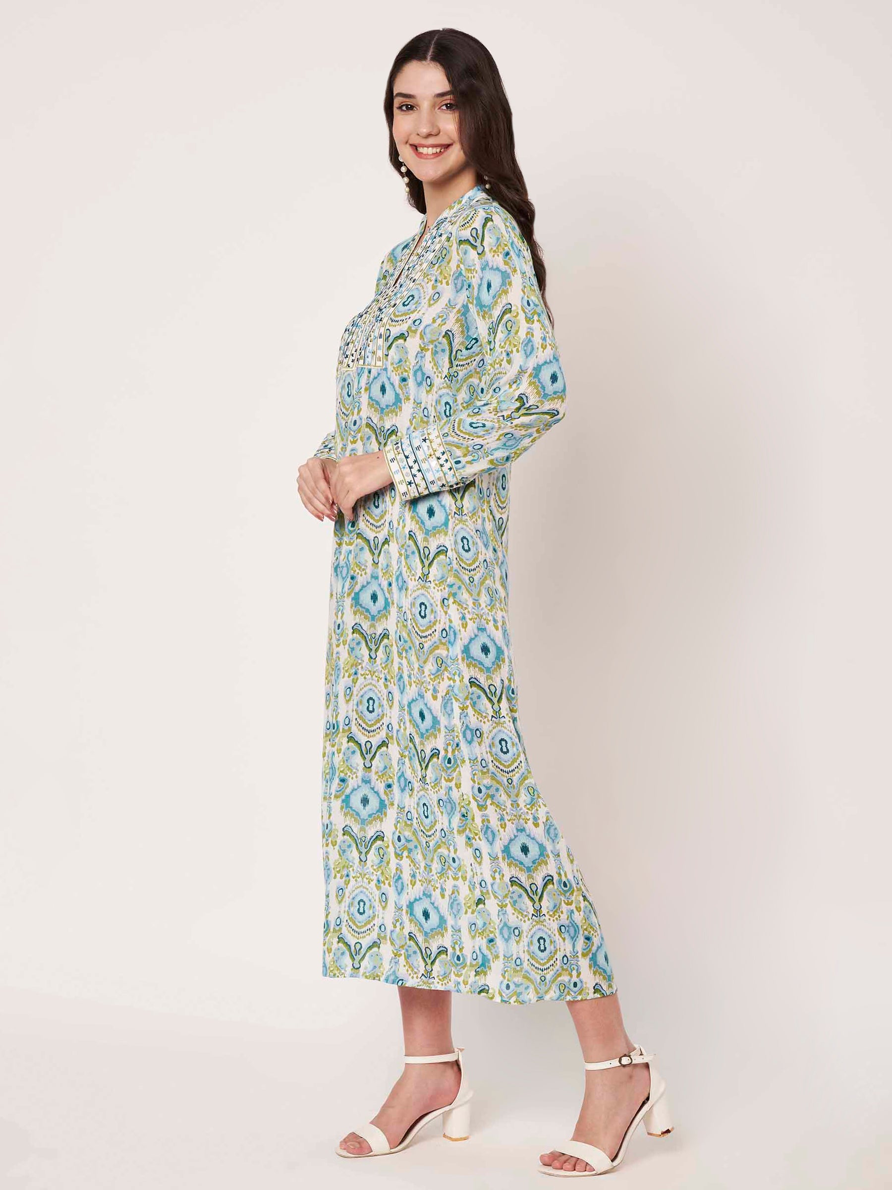 The Noor Blue Kaftan collection