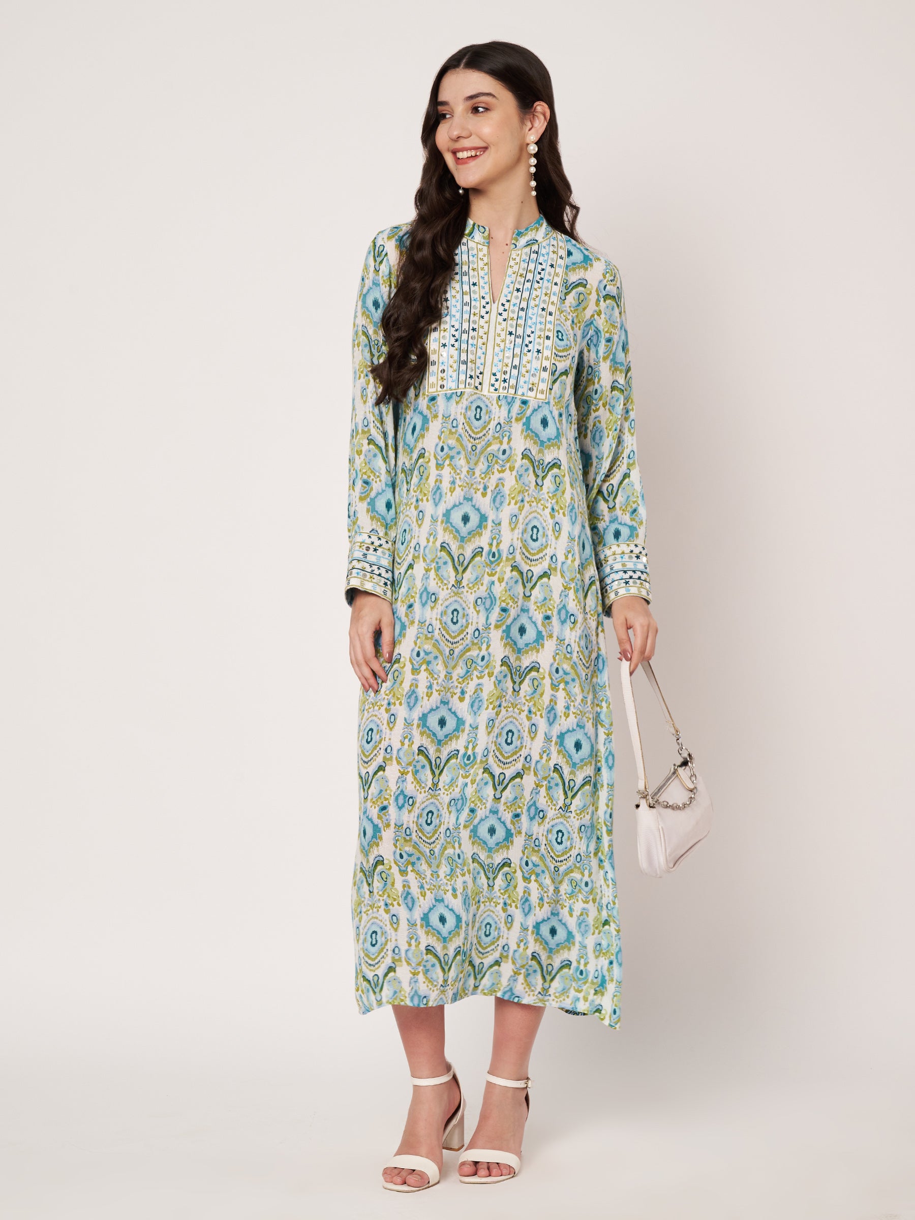 The Noor Blue Kaftan collection